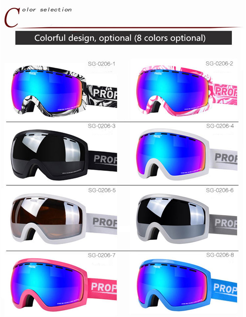 PROPRO-Anti-UV-Double-layer-Dust-Snow-Glasses-Goggles-For-Motorcycle-Motocross-Ski-Racing-Scooter-1785362