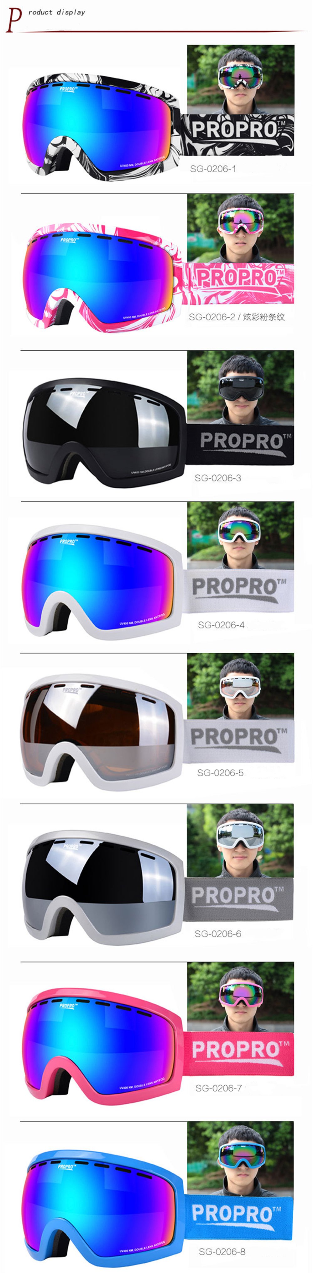 PROPRO-Anti-UV-Double-layer-Dust-Snow-Glasses-Goggles-For-Motorcycle-Motocross-Ski-Racing-Scooter-1785362