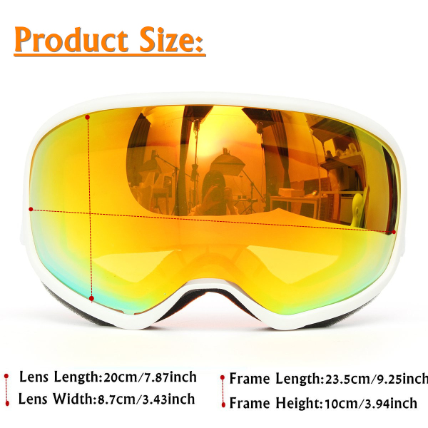 REVO-Red-Goggles-Double-Lens-For-Motorcycle-Cycling-Skiing-Snowmobile-White-Frame-1244838