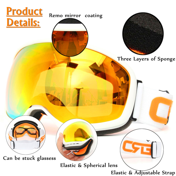 REVO-Red-Goggles-Double-Lens-For-Motorcycle-Cycling-Skiing-Snowmobile-White-Frame-1244838
