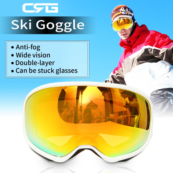 REVO-Red-Goggles-Double-Lens-For-Motorcycle-Cycling-Skiing-Snowmobile-White-Frame-1244838