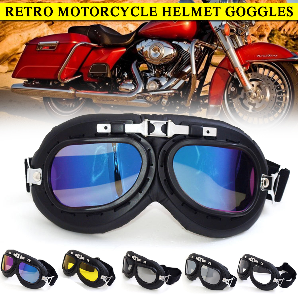 Retro-Helmet-Goggles-Motrocycle-Scooter-Cycling-Riding-Eyewear-Glasses-Adult-1635858