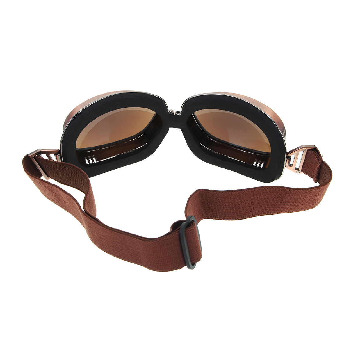 Retro-Motorcycle-Goggles-Vintage-Windproof-Riding-Glasses-SilverBronze-Frame-1277649