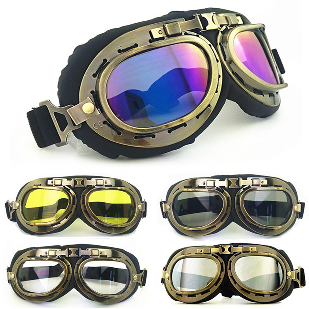 Retro-Vintage-Motorcycle-Helmet-Eyewear-Goggles-Riding-Glasses-1453227