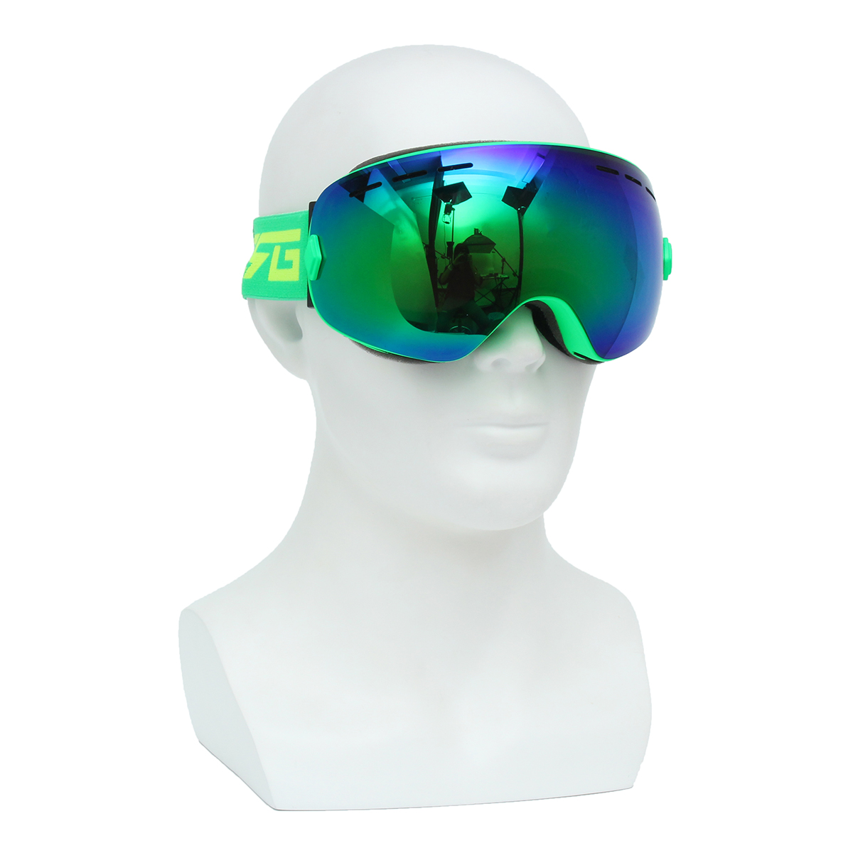 Snowboard-Ski-Goggles-Two-Layers-Lens-Motorcycle-UV-Protection-Anti-fog-Green-1235921