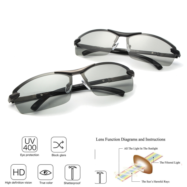 UV400-Polarized-Photochromic-Sunglasses-Mens-Driving-Transition-Lens-Grey-Black-1246144