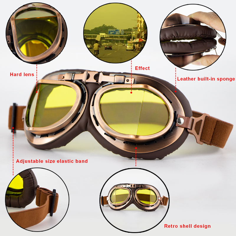 Vintage-Motorcycle-Helmet-Eyewear-Goggles-Riding-Glasses-ATV-Dirt-Bike-1579486