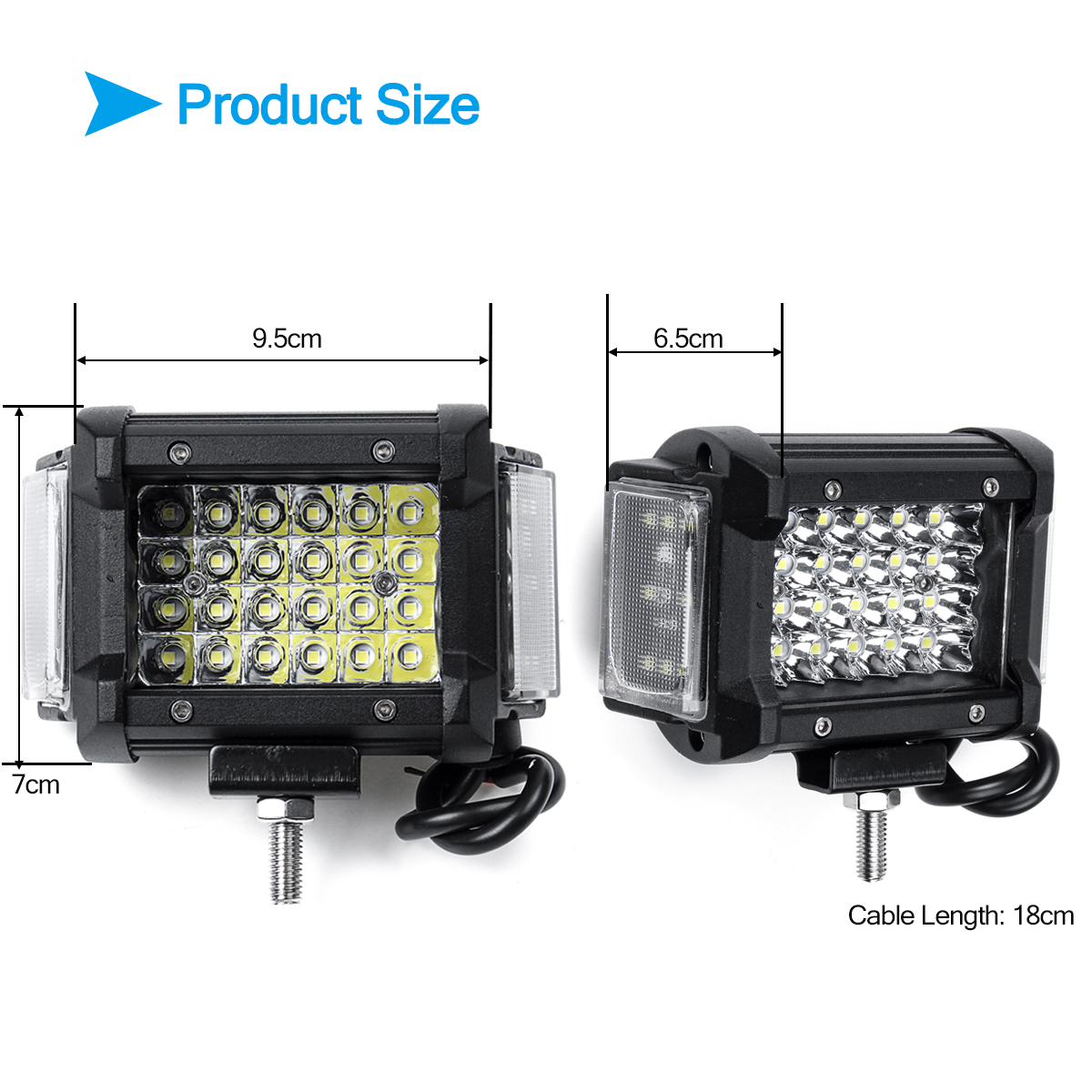 10-30V-120W-7000K-40-LED-Work-Cube-Side-Shooter-Light-Bar-Spot-Driving-Offroad-SUV-ATV-UTV-4WD-IP67-1564373