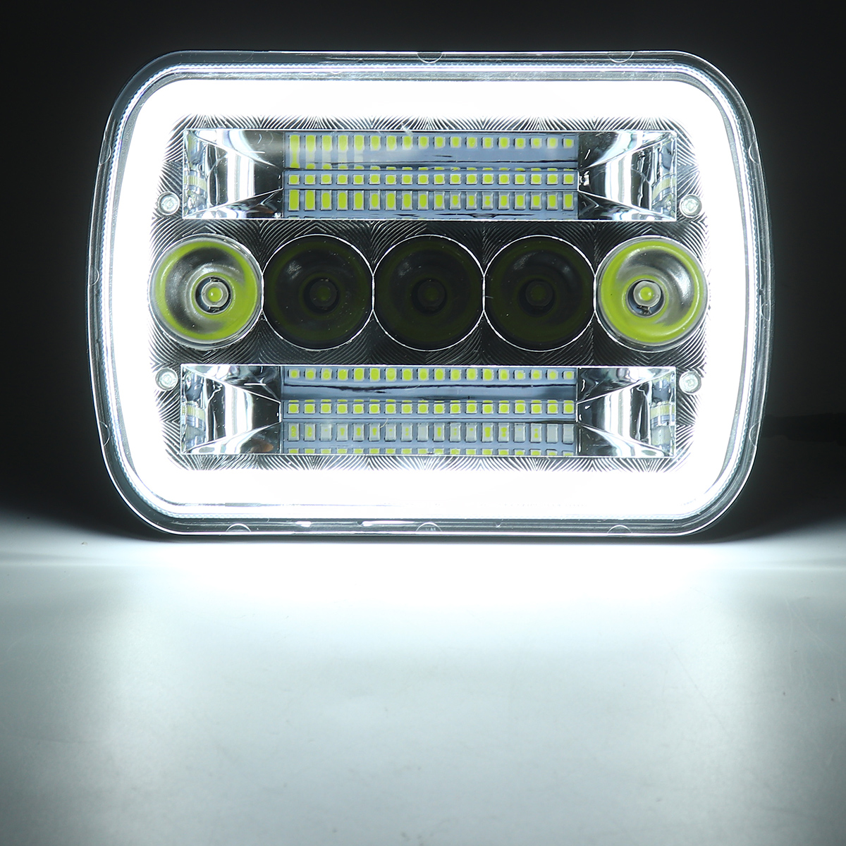 120W-5x7-7x6-LED-Headlight-Hi-Lo-Beam-Halo-DRL-Warning-For-Jeep-Cherokee-XJ-YJ-1718504