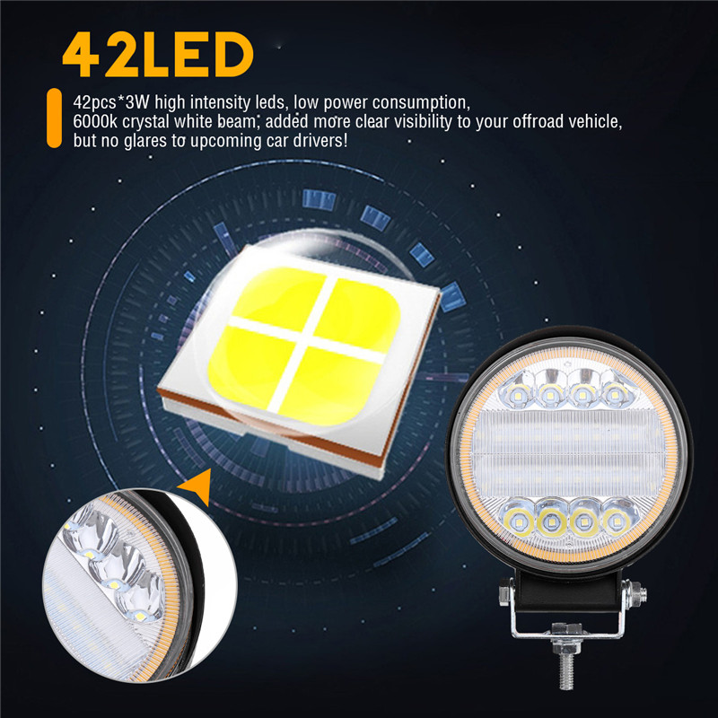 126W-LED-Work-Light-Yellow-Beam-Lamp-DRL-Amber-Angel-Eye-Light-For-Car-Motorcycle-Off-road-Truck-1428910
