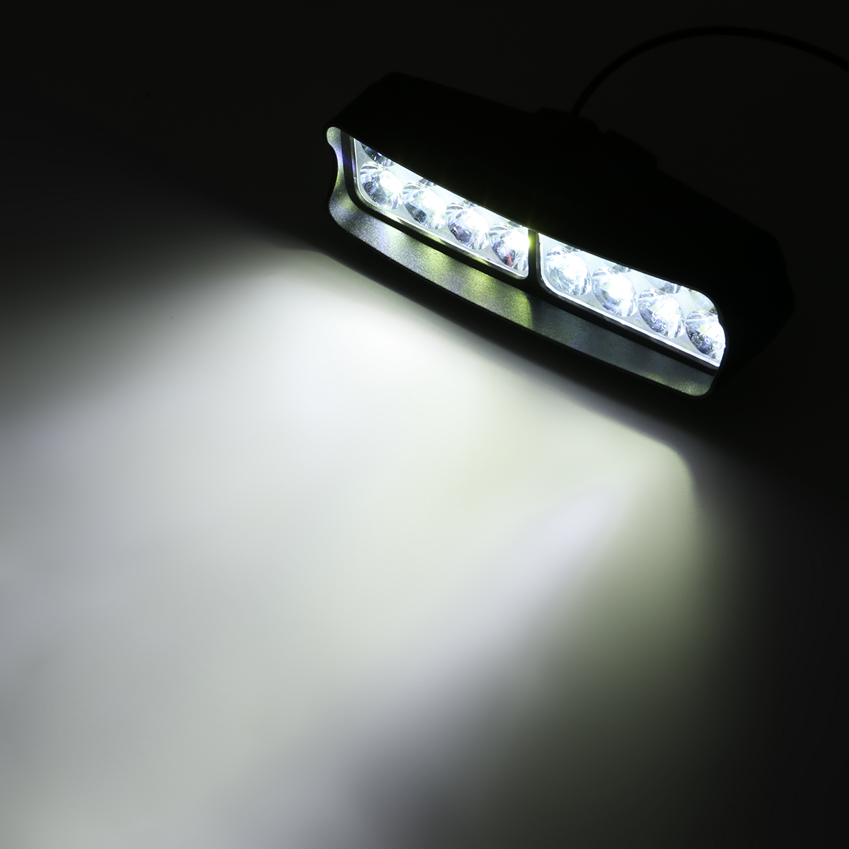 12V-16-LED-Motorcycle-Front-Headlights-Spotlight-Shark-Shape-Driving-Work-Spot-Light-1622799