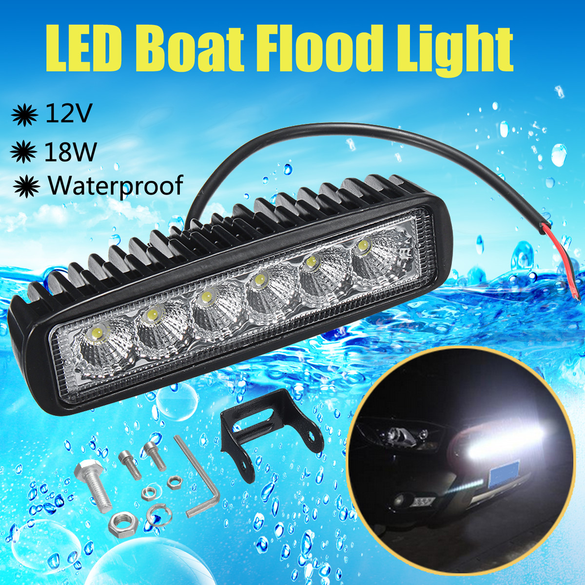 12V-18W-6LED-Waterproof-LED-Headlights-Flood-Work-Light-Motorcycle-Truck-Boat-Camping-Lamp-1280782
