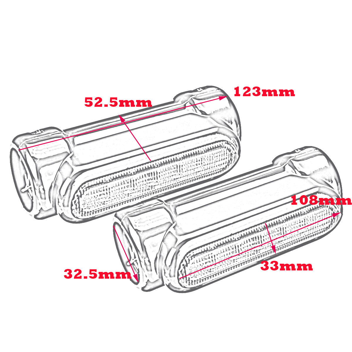 12V-2x-Motorcycle-LED-White-Driving-DRL-Indicator-Amber-Turn-Signal-Lights-Crash-Bar-Lamp-1462455