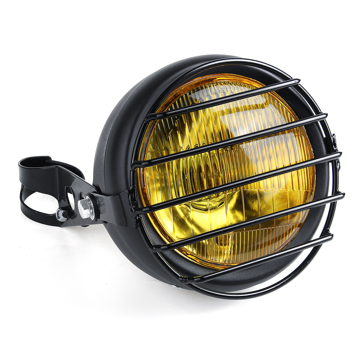 12V-65-Inch-35W-Retro-Vintage-Motorcycle-Halogen-Headlamp-HighLow-Beam-Set-Metal-Amber-Lamp-1574139