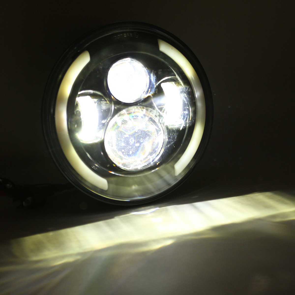12V-7-Inch-60W-H4-H13-Motorcycle-LED-Headlights-Hi-Lo-Beam-DRL-Daytime-Running-Light-6500K-For-Harle-1631884