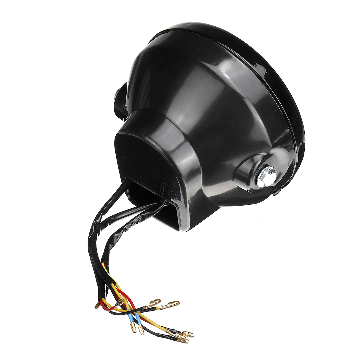 12V-7-Inch-Motorcycle-Headlight-Turn-Signal-Light-Black-Bracket-Mount-Amber-1733659