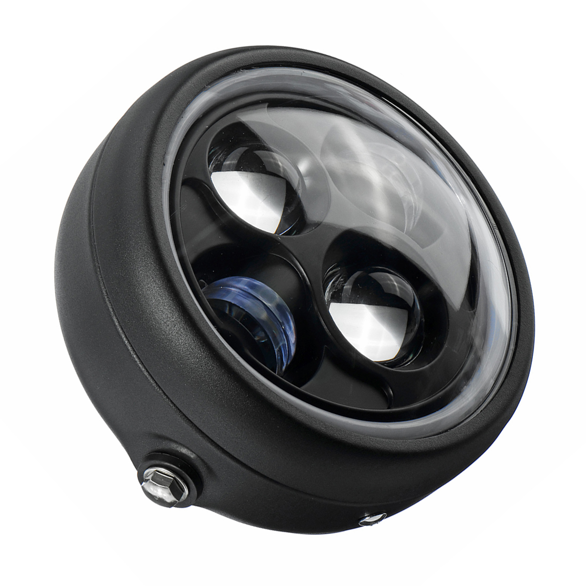 12V-7-inch-LED-Motor-Round-Angel-Eye-Headlights-Sealed-Metal-Lights-White-1568390