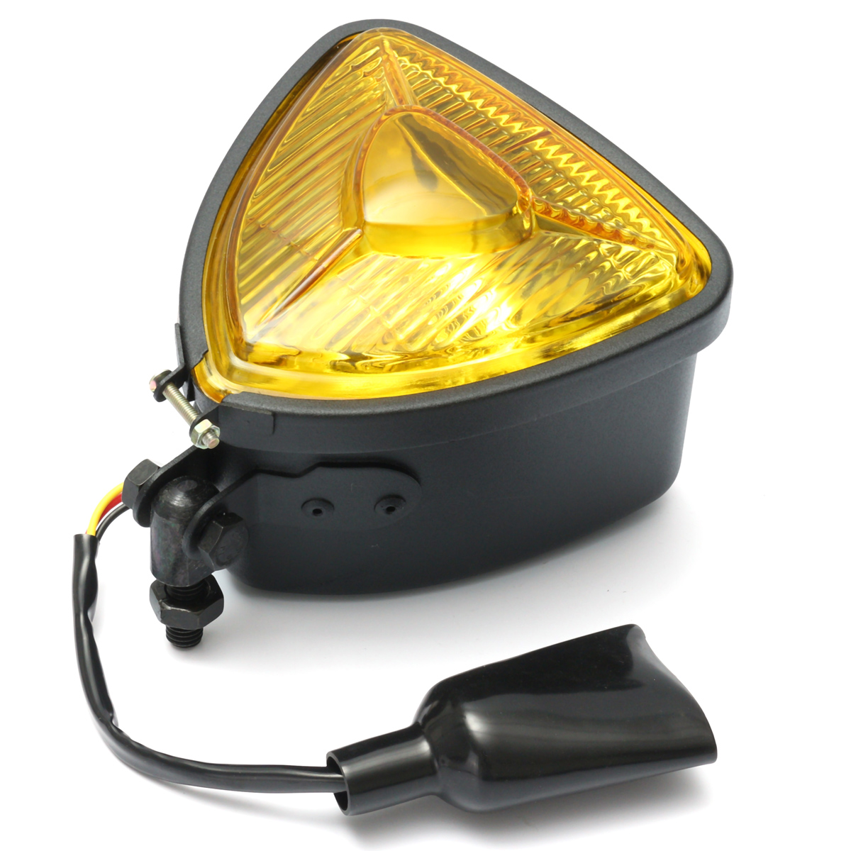 12V-H4-35W-Motorcycle-Triangle-Headlight--HiLo-Beam-For-Harley-Chopper-1106789