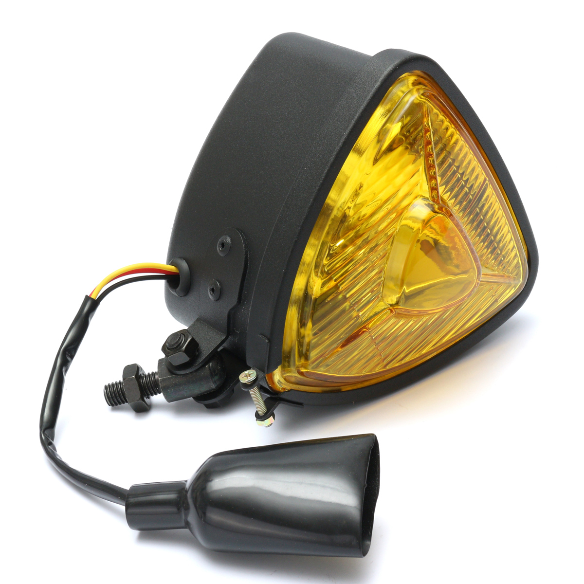 12V-H4-35W-Motorcycle-Triangle-Headlight--HiLo-Beam-For-Harley-Chopper-1106789