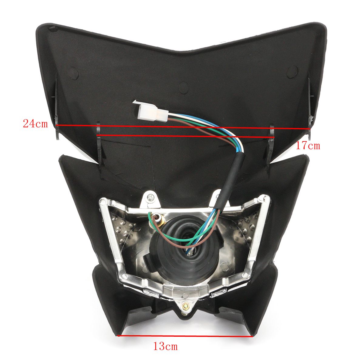 12V-Motorcycle-Fairing-Headlight-Lamp-HiLo-Beam-Street-Fighter-Dirt-Bike-Universal-1172295