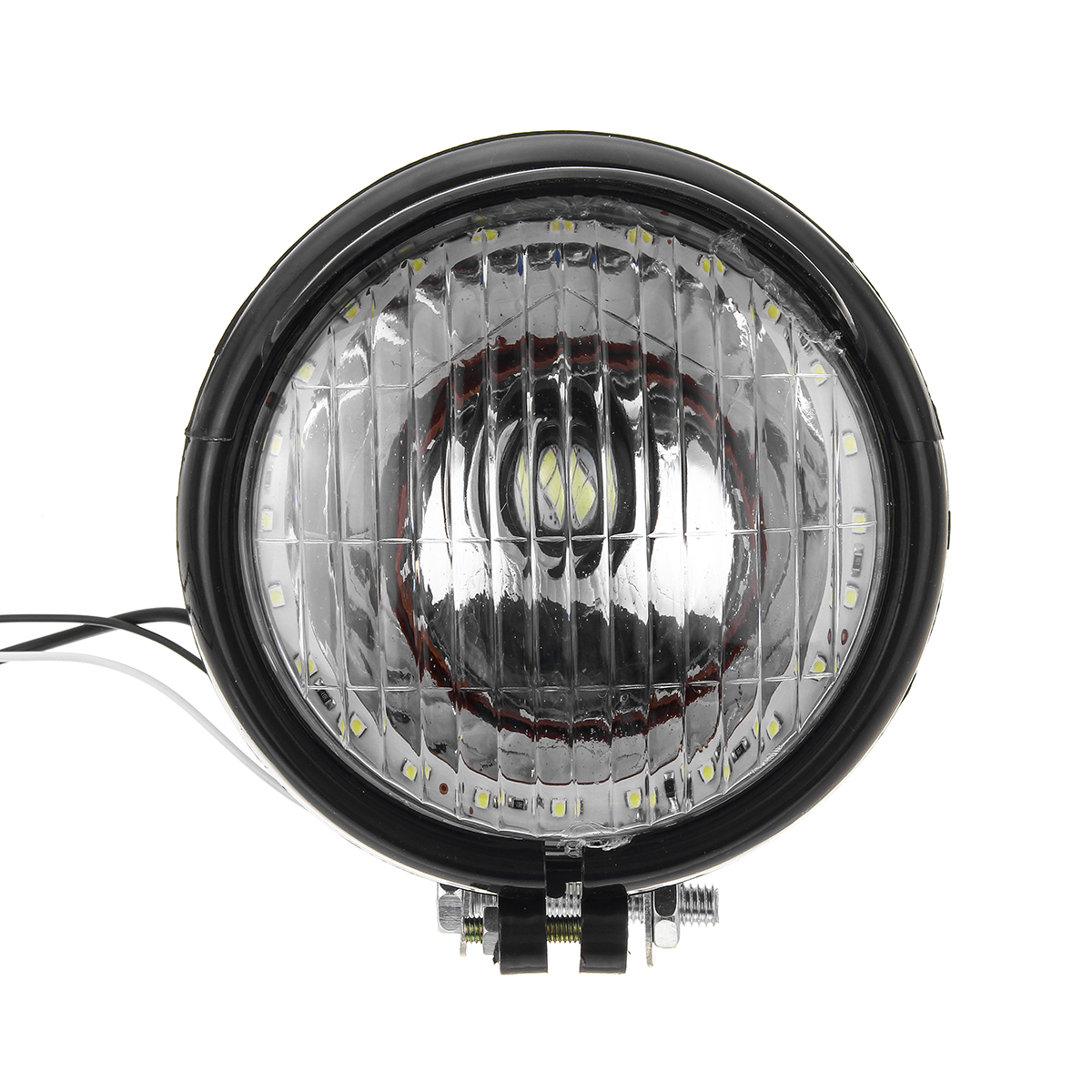 12V-Retro-LED-Motorcycle-Bullet-White-Headlights-HiLow-Beam-Super-Bright-Light-1516620