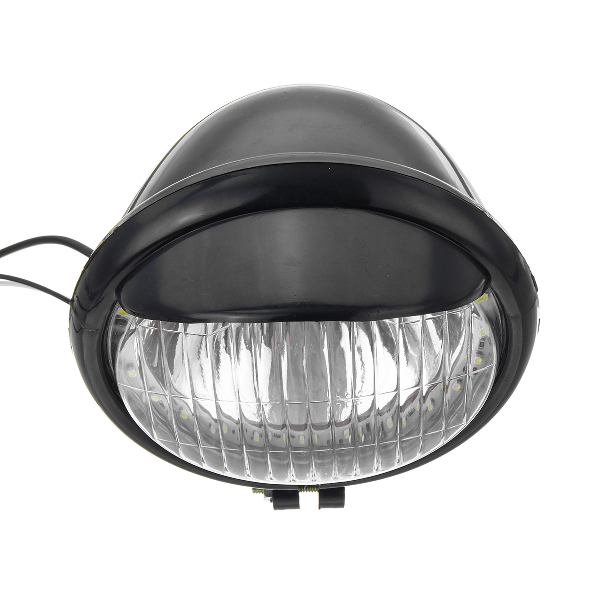12V-Retro-LED-Motorcycle-Bullet-White-Headlights-HiLow-Beam-Super-Bright-Light-1516620