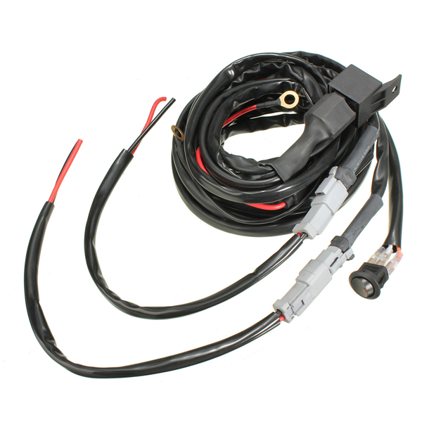 12V-Switch--Relay-Twin-Wiring-Harness-Kit-For-LED-Spot-Lightts-Work-Fog-Light-Bar-1092377