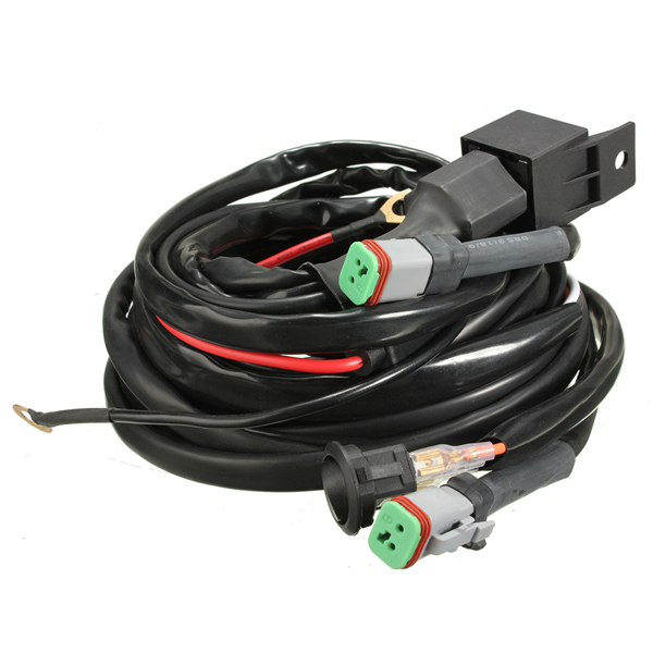 12V-Switch--Relay-Twin-Wiring-Harness-Kit-For-LED-Spot-Lightts-Work-Fog-Light-Bar-1092377