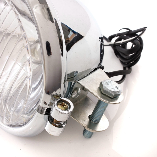 12V-Universal-Motorcycle-25-LEDs-Headlight-Headlamp-Chrome-Case-942792