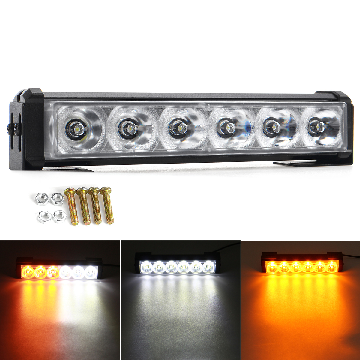 12V-YellowWhite-LED-Strobe-Flash-Light-6-LEDs-Police-Warning-Flashing-Lamp-1704914