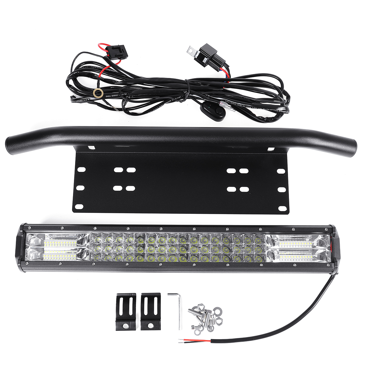 20Inch-248W-Spot-Flood-Combo-LED-Work-Light-Bar--23quot-License-Number-Plate-Frame-1814734
