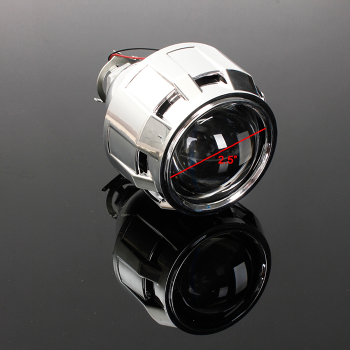 25-Inch-Motor-Bi-xenon-HID-Projector-Angle-Eye-Halo-Lens-Headlight-931381