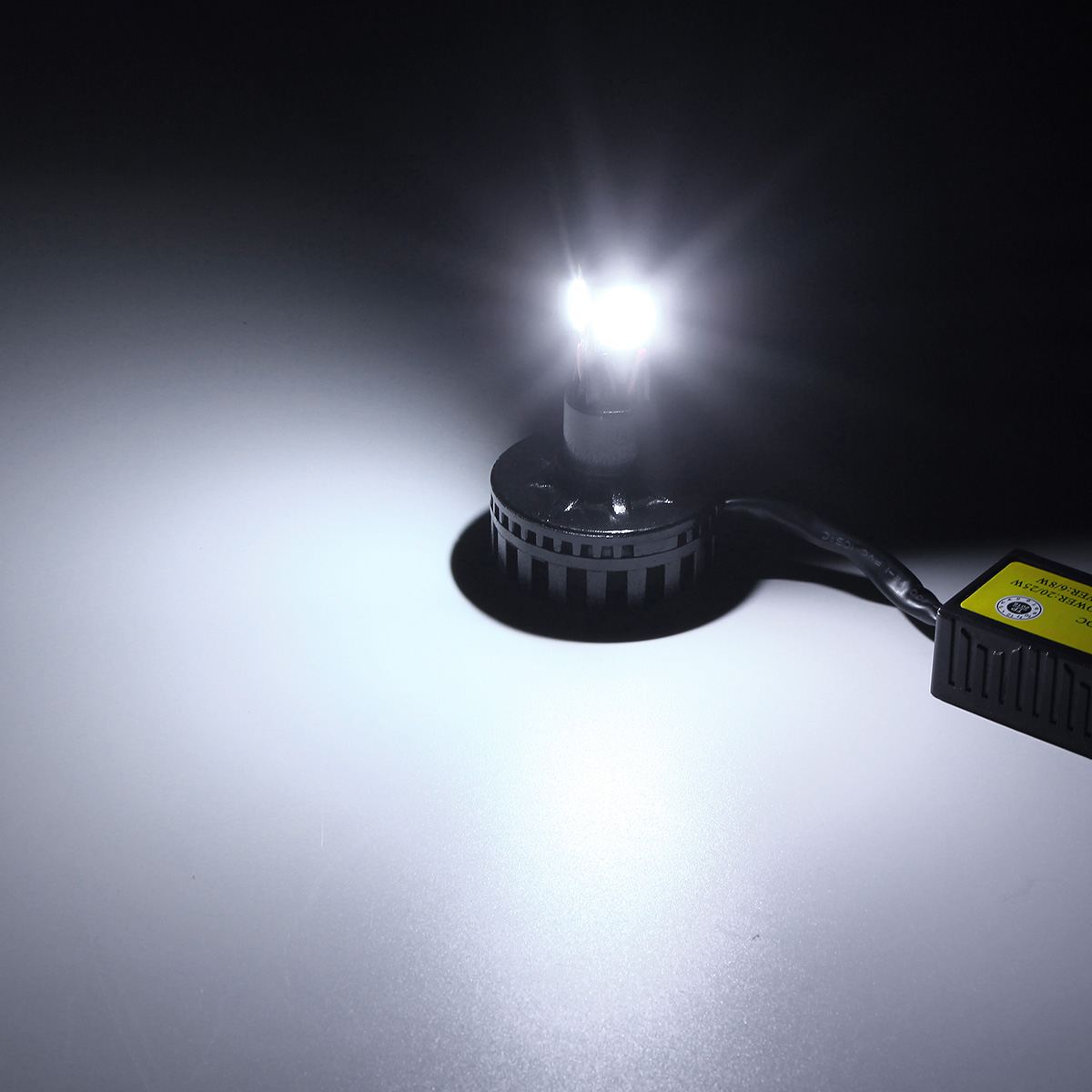 25W-1900lm-6500K-Universal-Motorcycle-Auto-HiLo-Beam-LED-Headlight-Lamp-Bulb-1133841