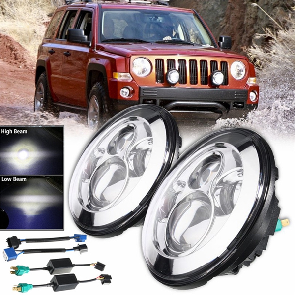 2PCS-7-Inch-40W-6500K-3200LM-LED-Projector-Headlights-For-Harley-Jeep-Wrangler-JKTJ-Hummer-1043763