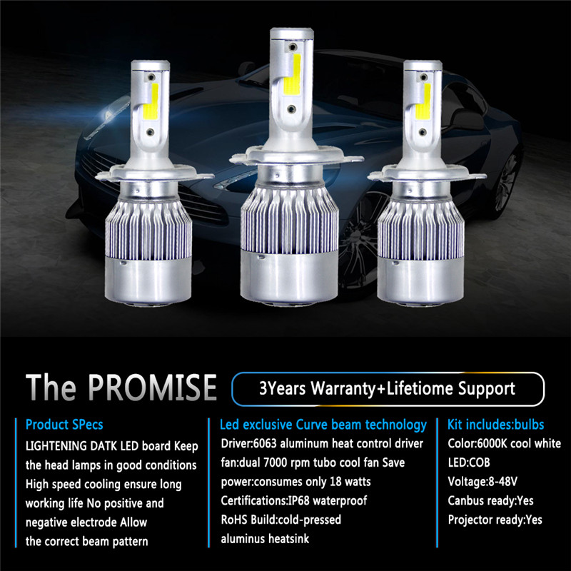 2pcs-12V24V-C6-LED-Bulb-H1H4H7H1190059006-White-Headlights-72W-7200Lm-COB-Headlamp-Auto-Fog-Light-La-1500471
