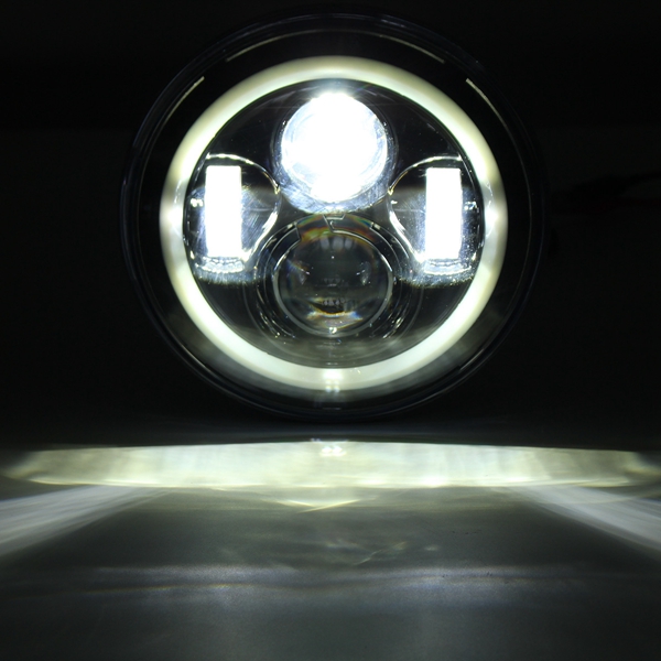 2pcs-40W-6500K-3600LM-White-LED-Headlight-Angel-Eyes-Lamp-for-Harley-Jeep-Wrangler-1037627