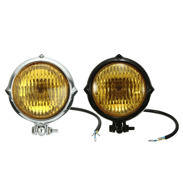 35W-12V-Motorcycle-Headlight-H4-Amber-Light-Headlamp-For-Harley-Bobber-Chopper-1040210