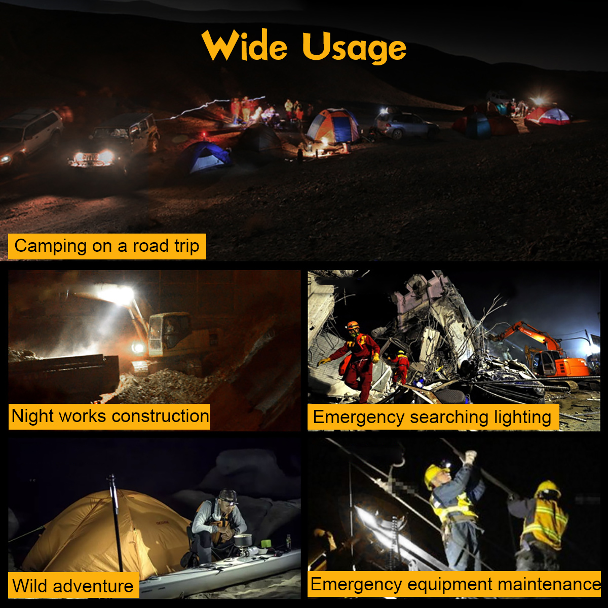 48W-6000K-3000LM-16-LED-WhiteYellowGreen-Work-Light-Bar--Flood-Spot-Fog-Lamp-Offroad-Driving-Truck-1816945