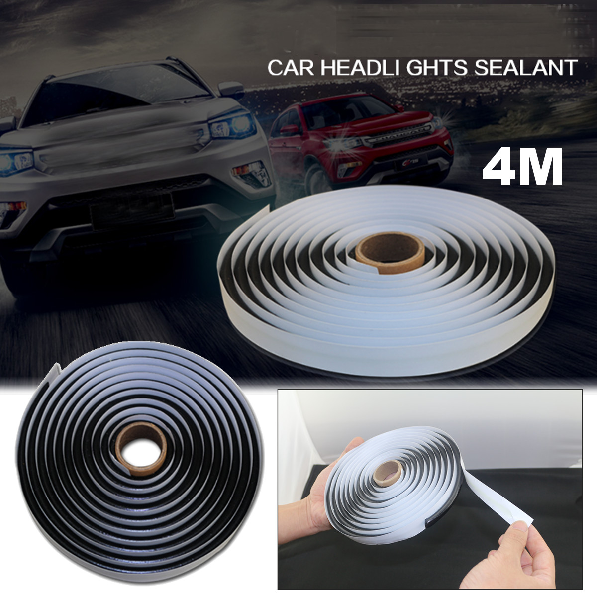 4M-Butyl-Rubber-Glue-Sealant-Motorcycle-Car-Truck-Headlight-LED-Retrofit-Reseal-Strip-Black-1425847
