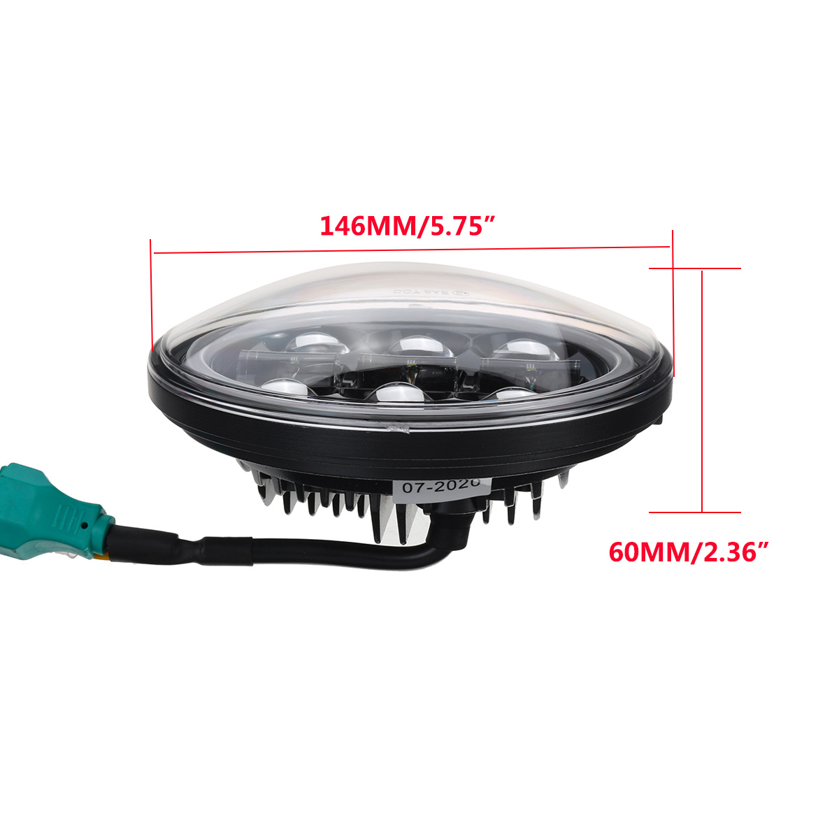 5-34quot-575quot-Motorcycle-Projector-LED-Headlight-Sealed-Hi-Lo-Beam-Halo-Ring-Lamp-1733054