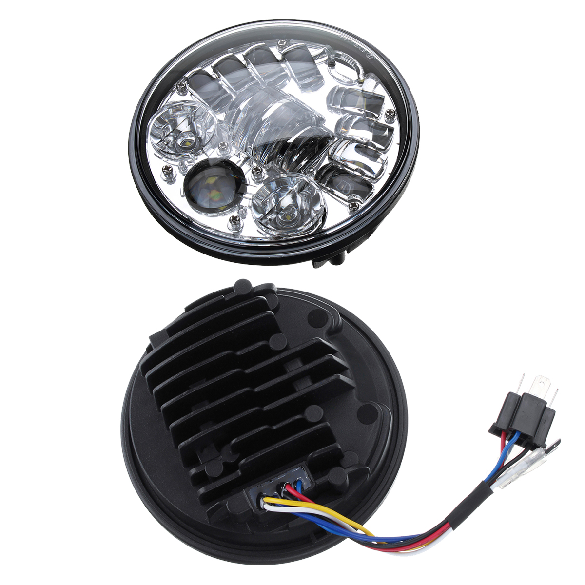 575-Inch-12V-24V-70W-LED-Headlights-HiLo-Beam-White-Waterproof-1264906