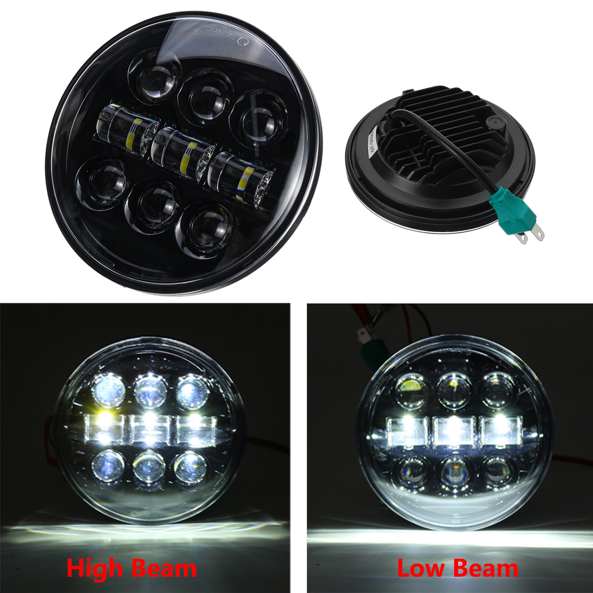 575-Inch-45W-12V-Motorcycle-LED-Headlight-Projector-Hi-Lo-Beam-Round-Lamp-1733050