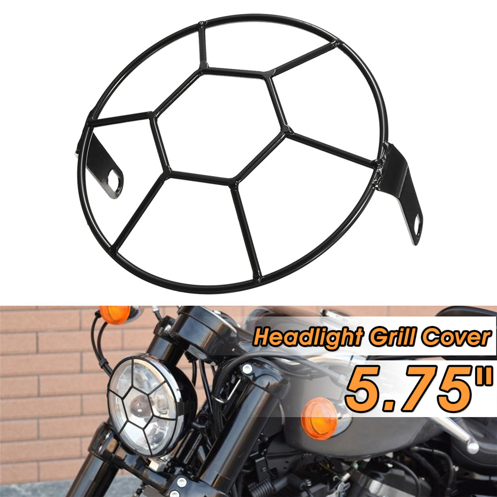 575-Universal-Motorcycle-Football-Grill-Cover-Headlight-Protector-For-Harley-Cruiser-1411479
