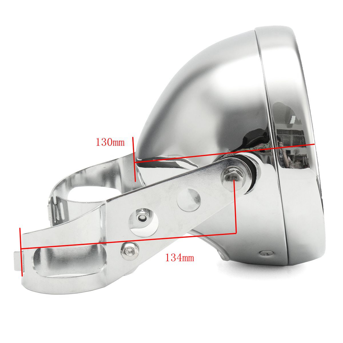 575inch-Motorcycle-Round-Headlight-Lamp-Bucket-Housing-ShellClamp-For-Harley-1229612