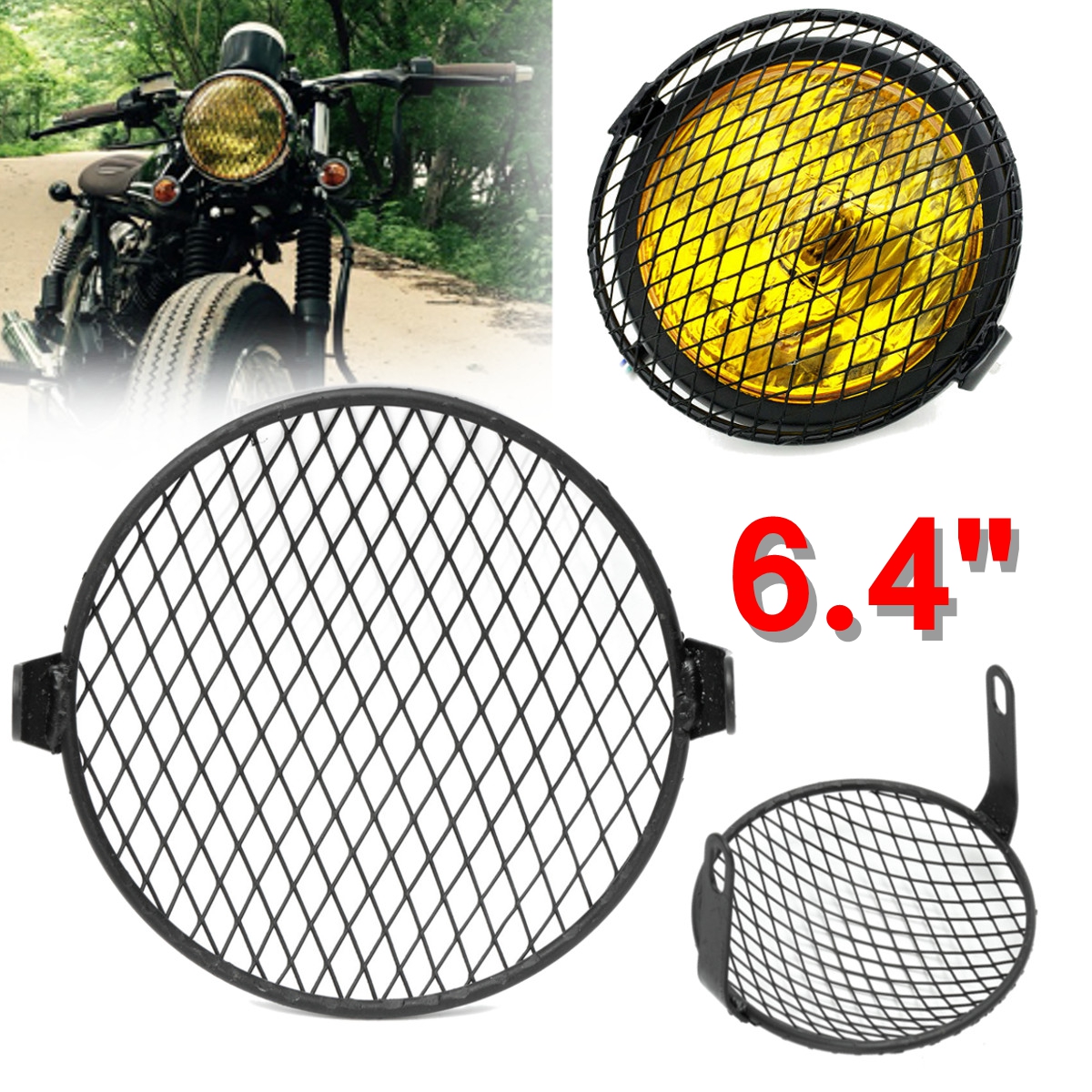 64inch-16cm-Universal-Retro-Motorcycle-Motor-Bike-Headlight-Mask-Cover-Grill-Round-1125877