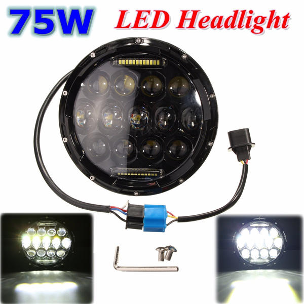 7-Inch-10-24V-LED-H4-Headlight-HiLo-for-Jeep-Wrangler-Harley-Davidson-Hummer-1033643