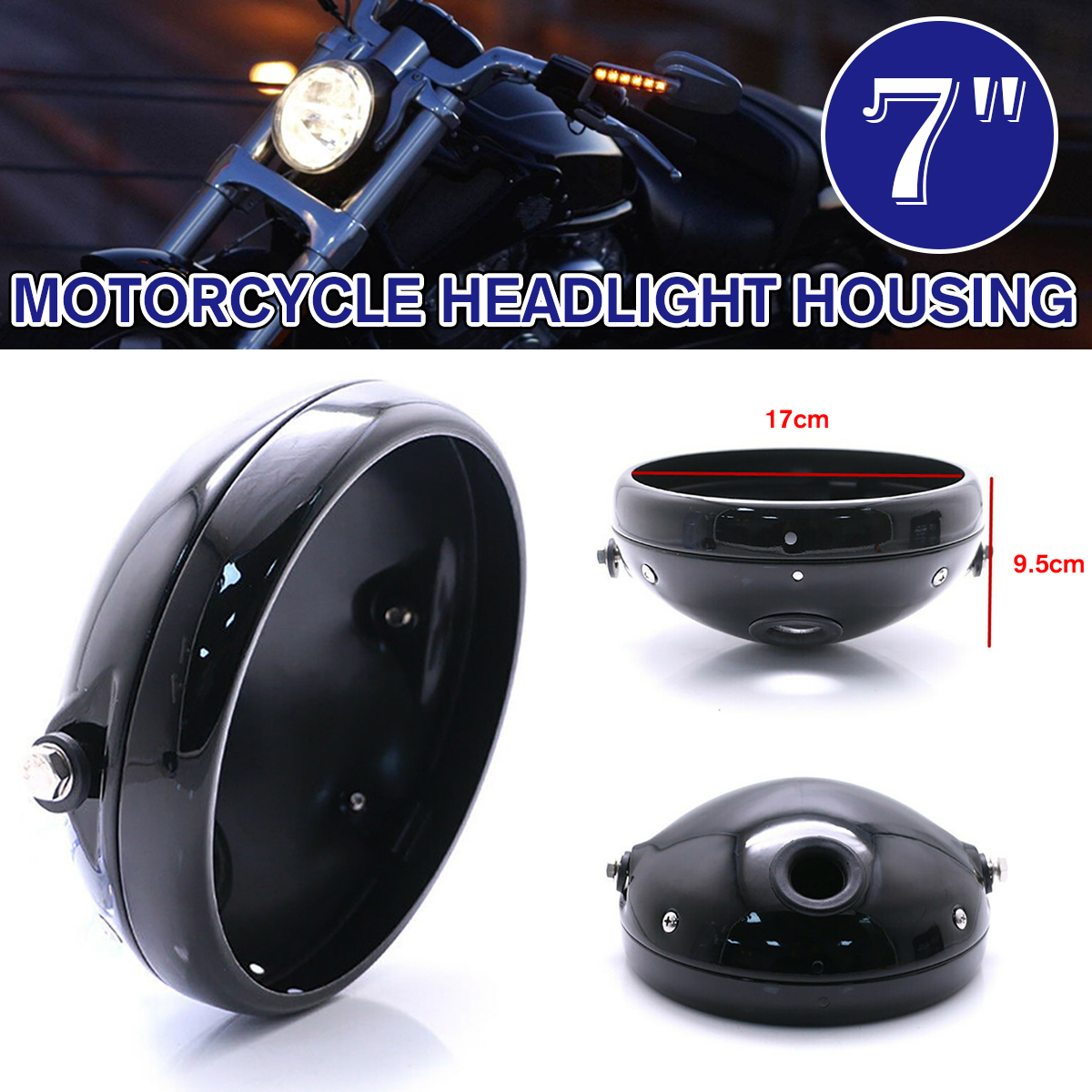 7-inch-Motorcycle-Headlight-Housing-Black-Aluminum-Headlamp-Cover-Shell-Bowl-Mounting-1565733