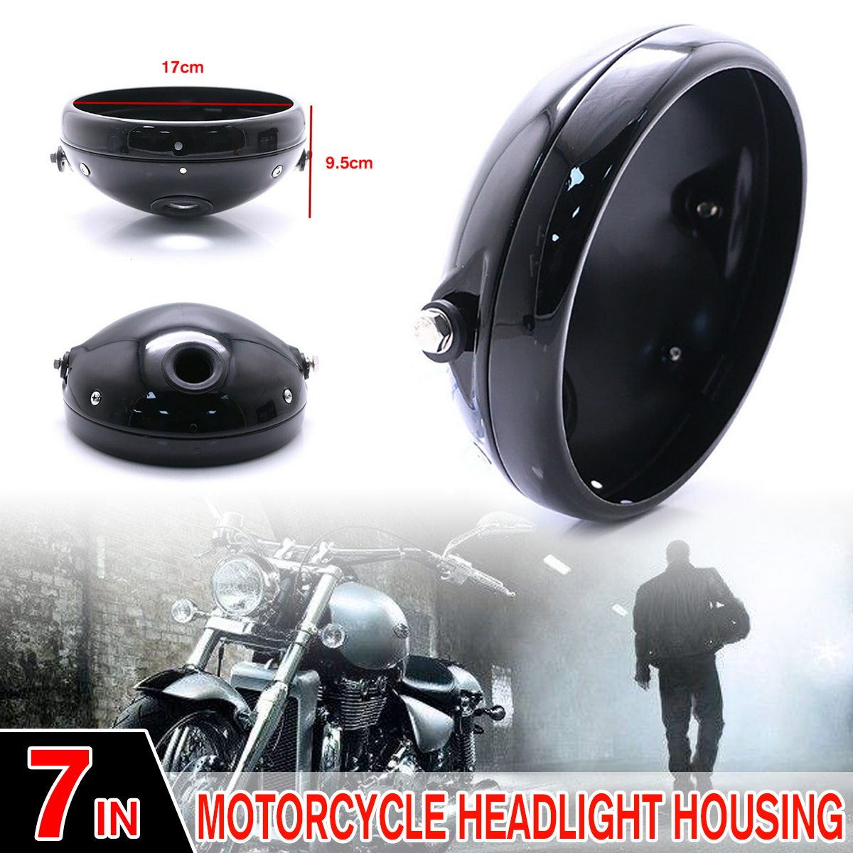 7-inch-Motorcycle-Headlight-Housing-Black-Aluminum-Headlamp-Cover-Shell-Bowl-Mounting-1565733