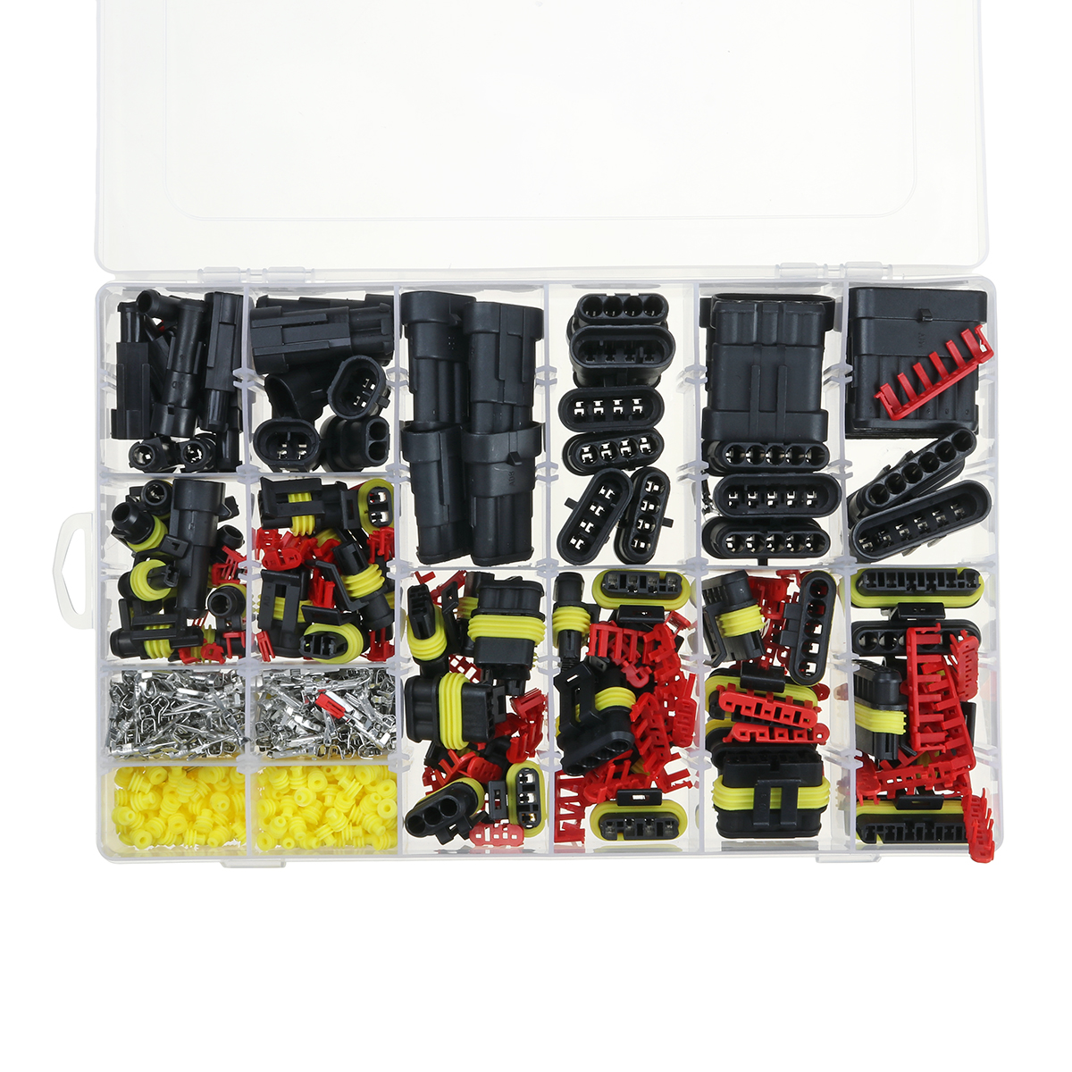 708pcs-Electrical-Wire-Connector-Plug-1-6-Pin-Way-Waterproof-Sealed-Set-With-Blade-Fuses-1671771