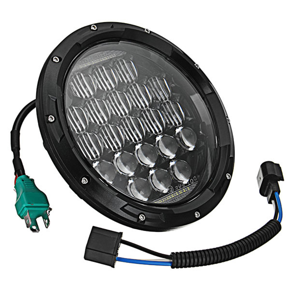 75W-IP67-6500K-5DLens-7Inches-Motorcycle-Stainless-LED-Headlights-HighLow-Beam-1325719